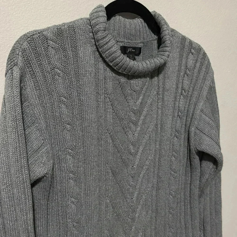 J.Crew | knit sweater in 100% cotton, dark grey. Small. EUC. - Picture 3 of 10